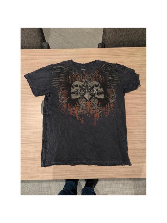 Affliction Other - Affliction Streetwear Tapout Y2K Winged Dbl Skull T Shirt XL